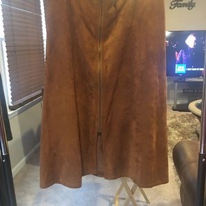 Faux suede skirt